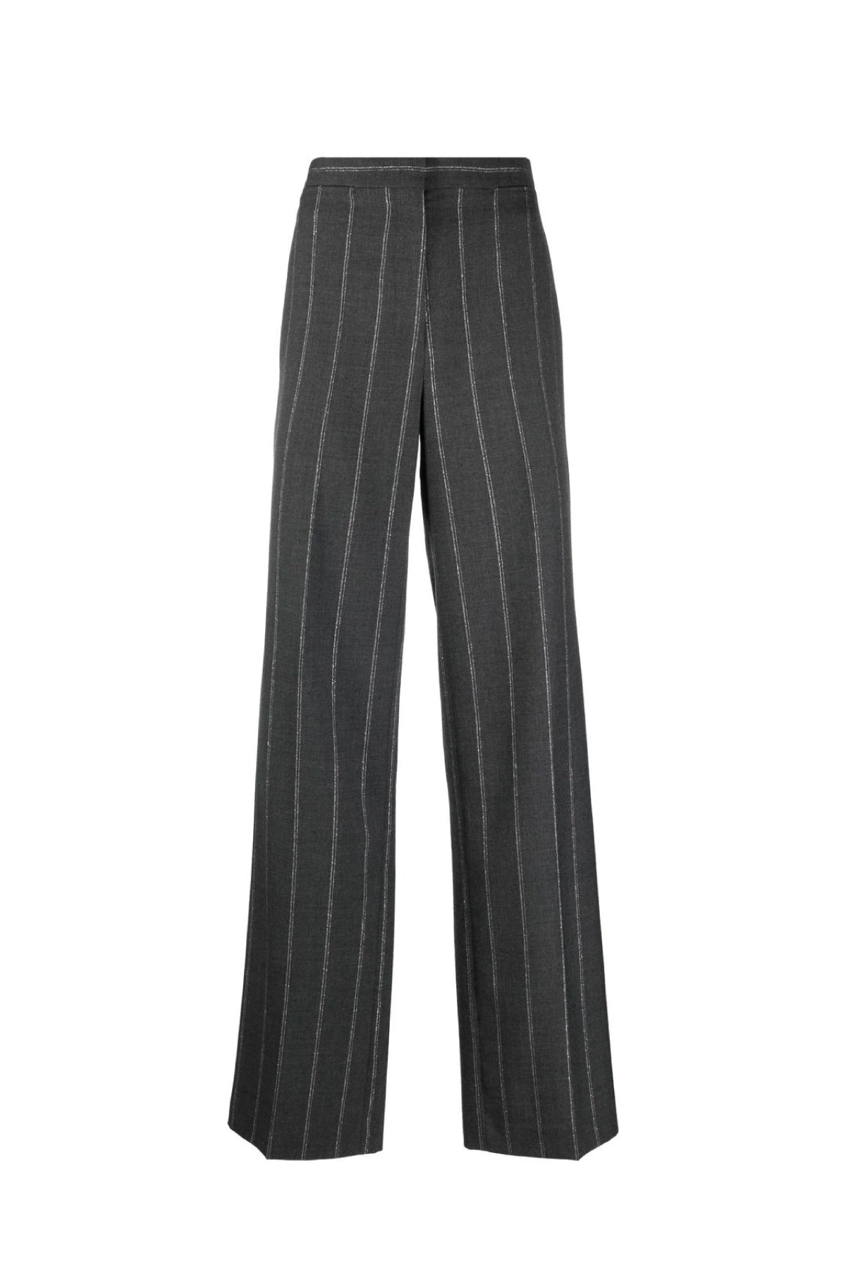 Stella McCartney Striped Tailored Trouser - Grey Melange