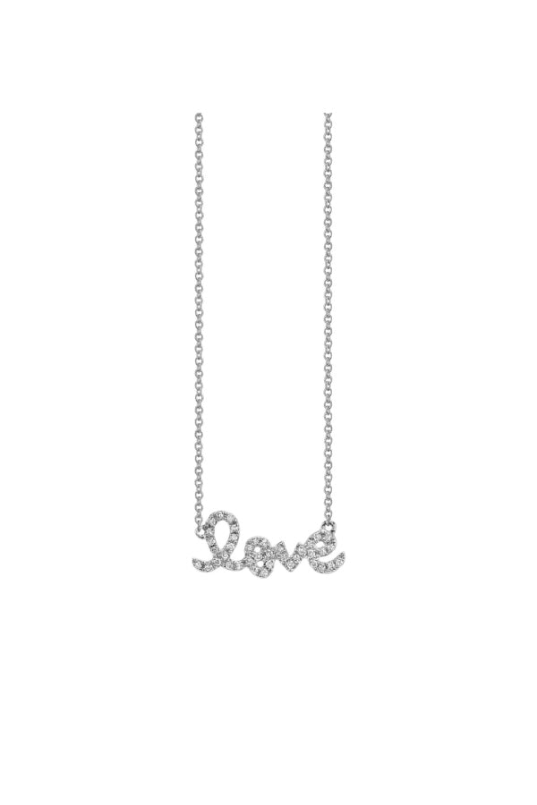 Sydney Evan N20049-W18 Small Love Necklace - White Gold