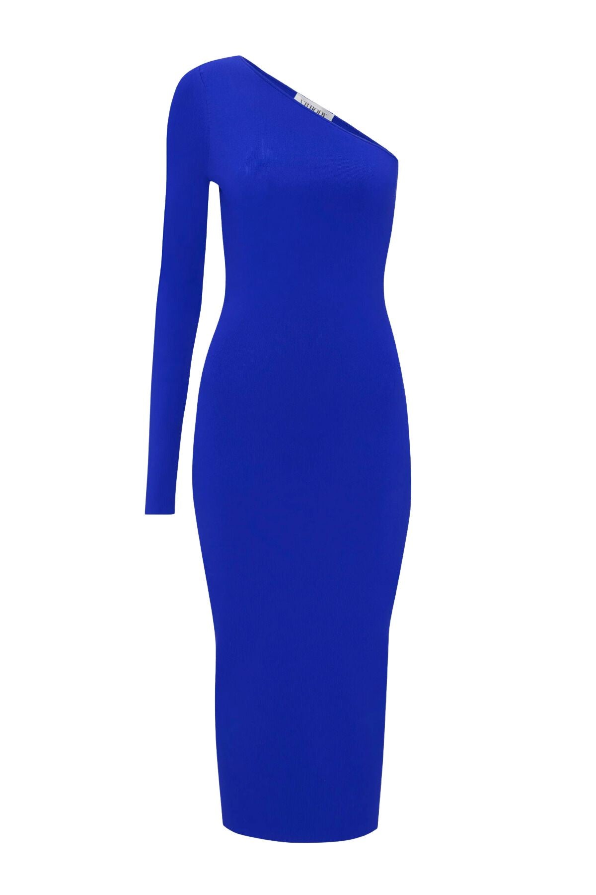 Victoria Beckham VB Body One Shoulder Midi Dress - Cobalt