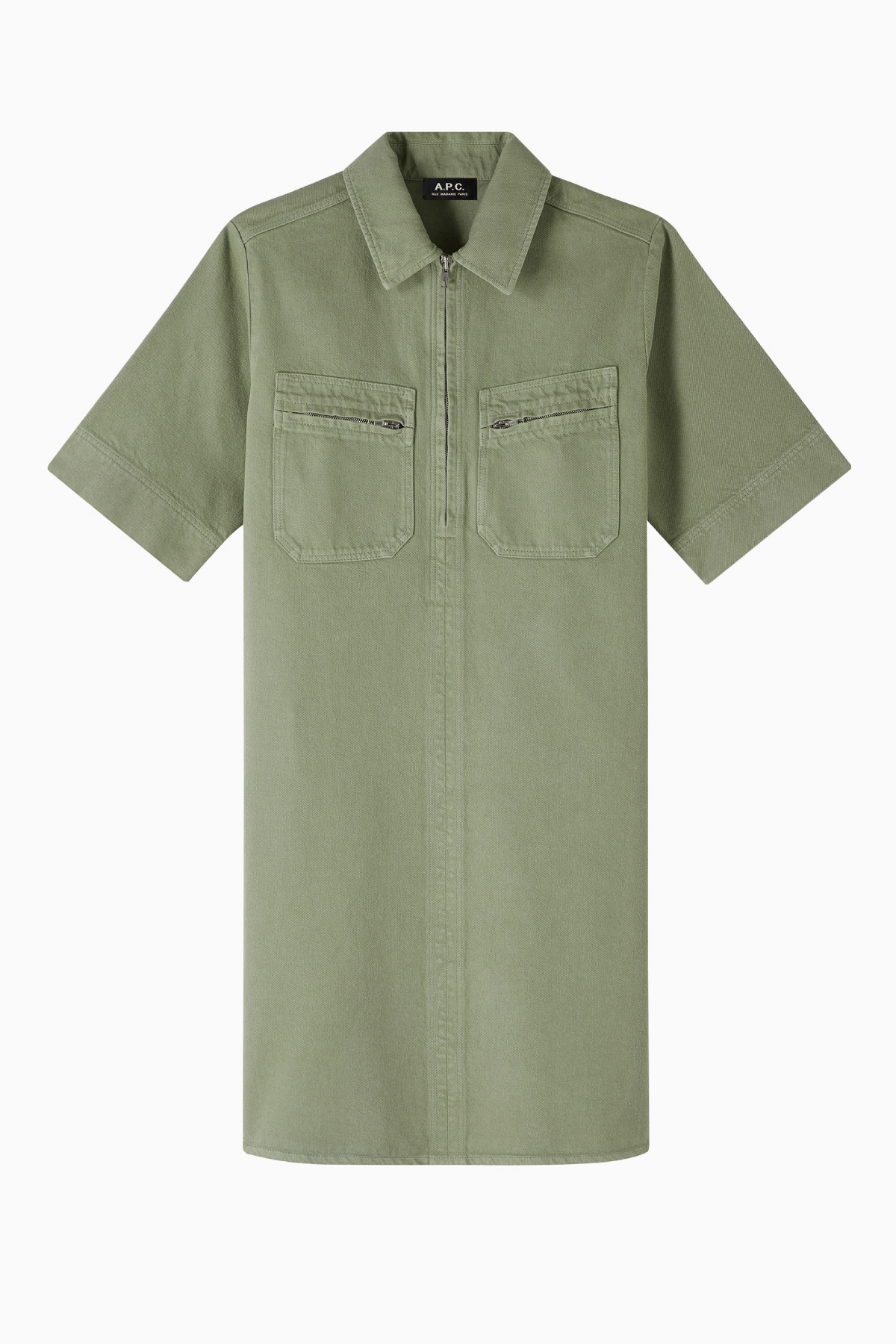 A.P.C. Rosa Organic Cotton Denim Dress - Light Khaki