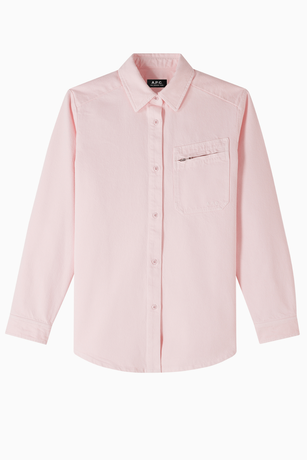 A.P.C. Tina Organic Cotton Denim Shirt - Pale Pink