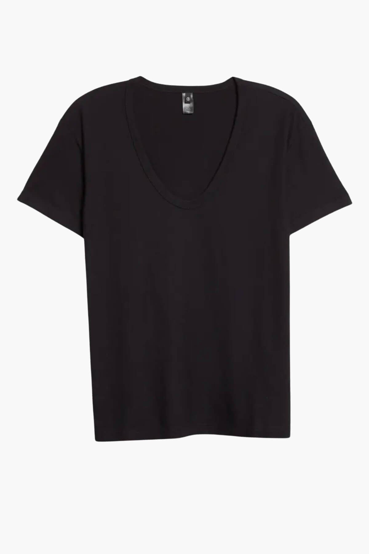 AG Denim Aspen U-Neck T-Shirt - True Black