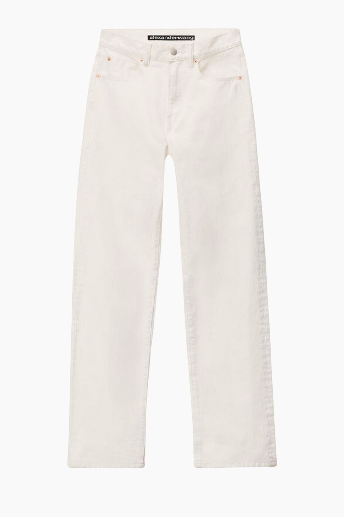 White mid hot sale rise jeans