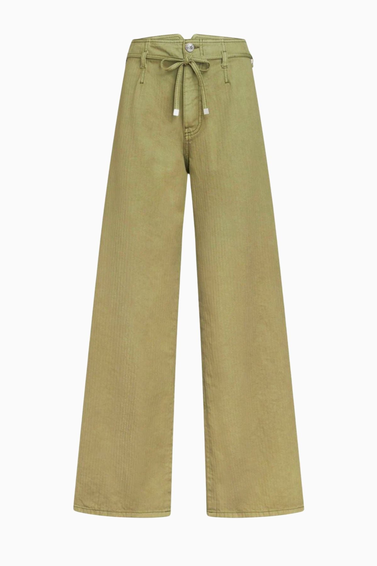 Etro Tie Belted Embroidered Jean - Khaki