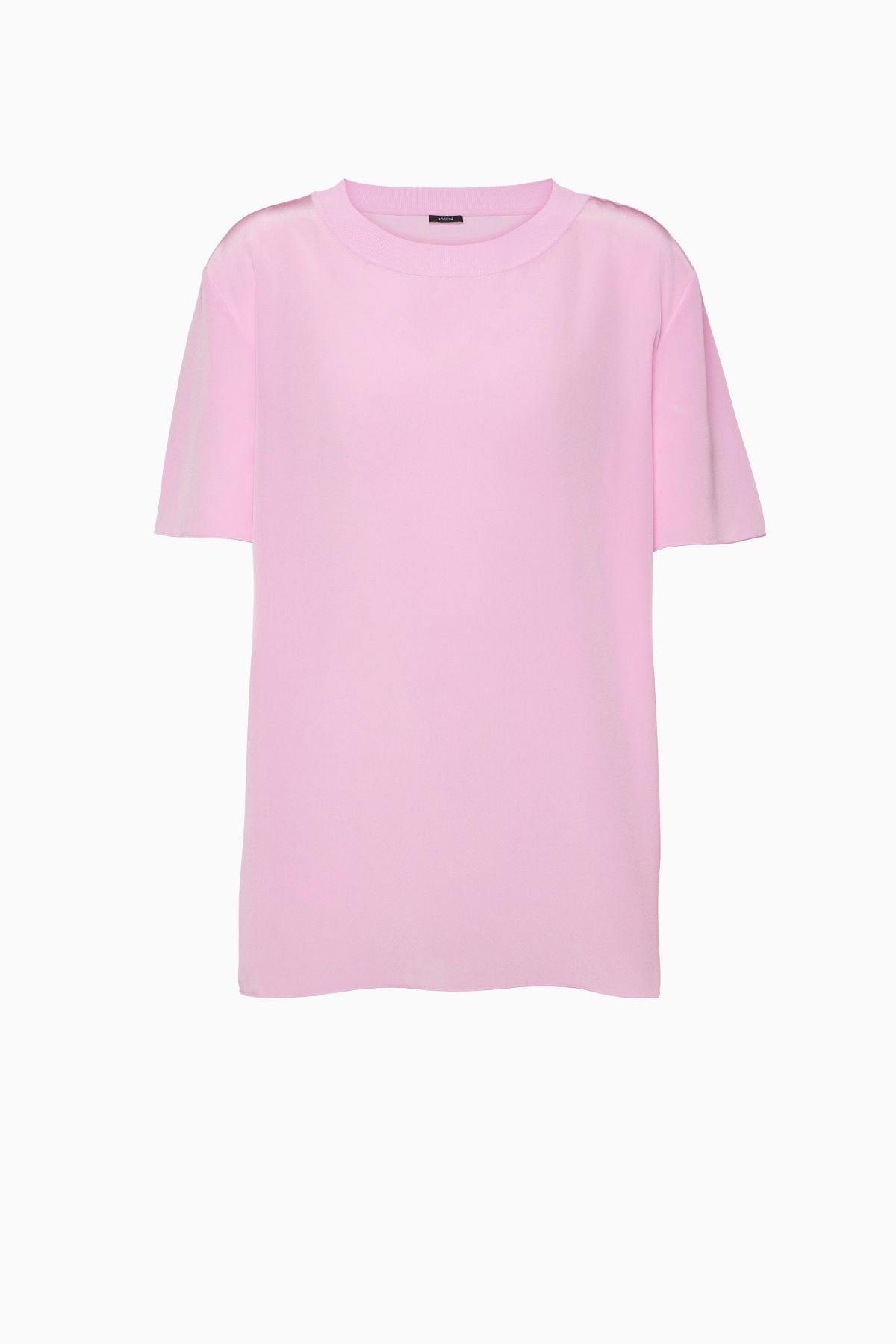 Joseph Silk Crepe de Soie Rubin T-Shirt - Begonia Pink