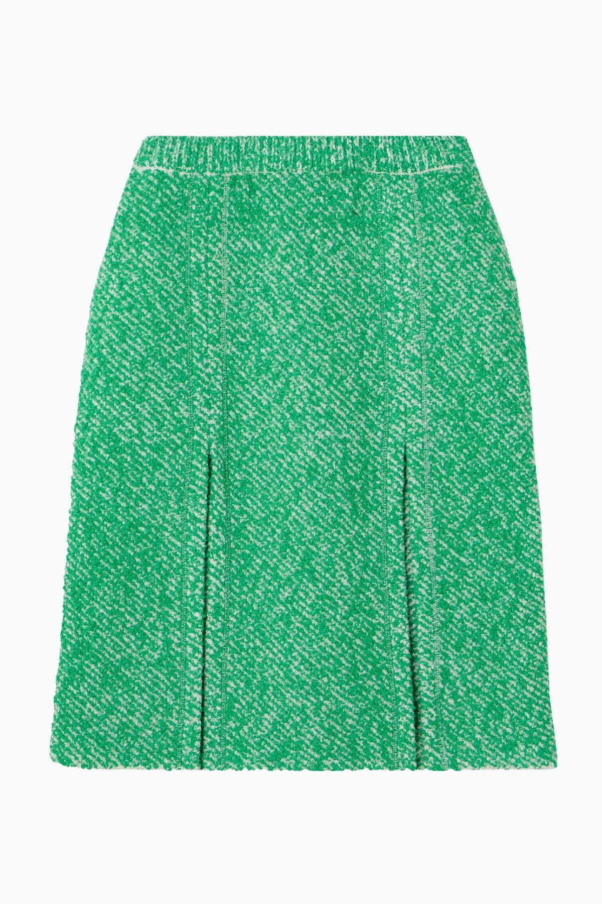 Stella McCartney Bouclé Knit Skirt - White/ Green