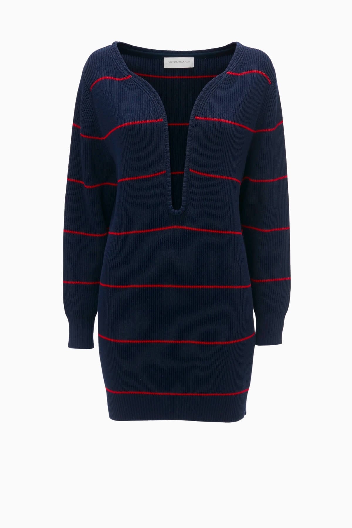 Victoria Beckham Frame Detail Jumper Dress - Navy/ Red GRACE Melbourne Victoria Beckham Frame Detail Jumper Dress - Navy/ Red GRACE Melbourne
