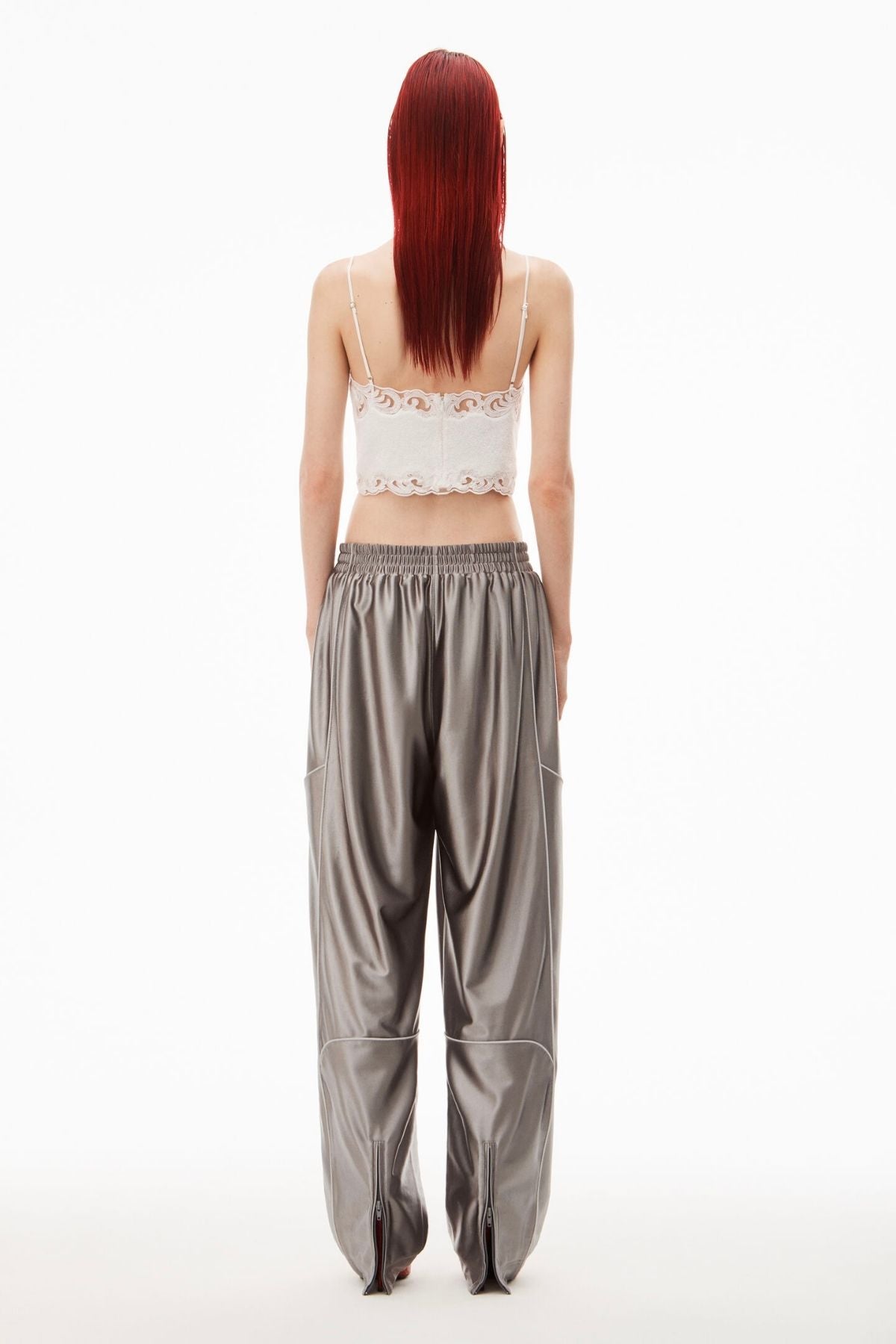 Alexander Wang Lace Embroidered Cropped Cami - White