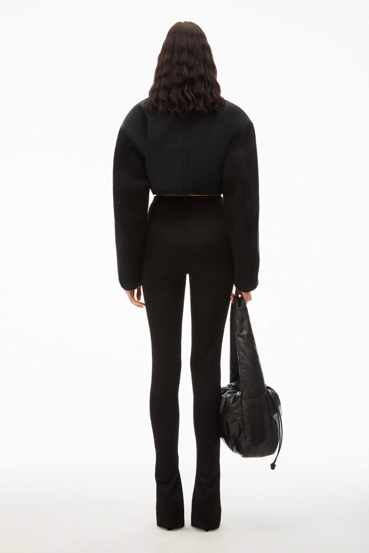 Alexander Wang Cropped Fleece Jacket - Black