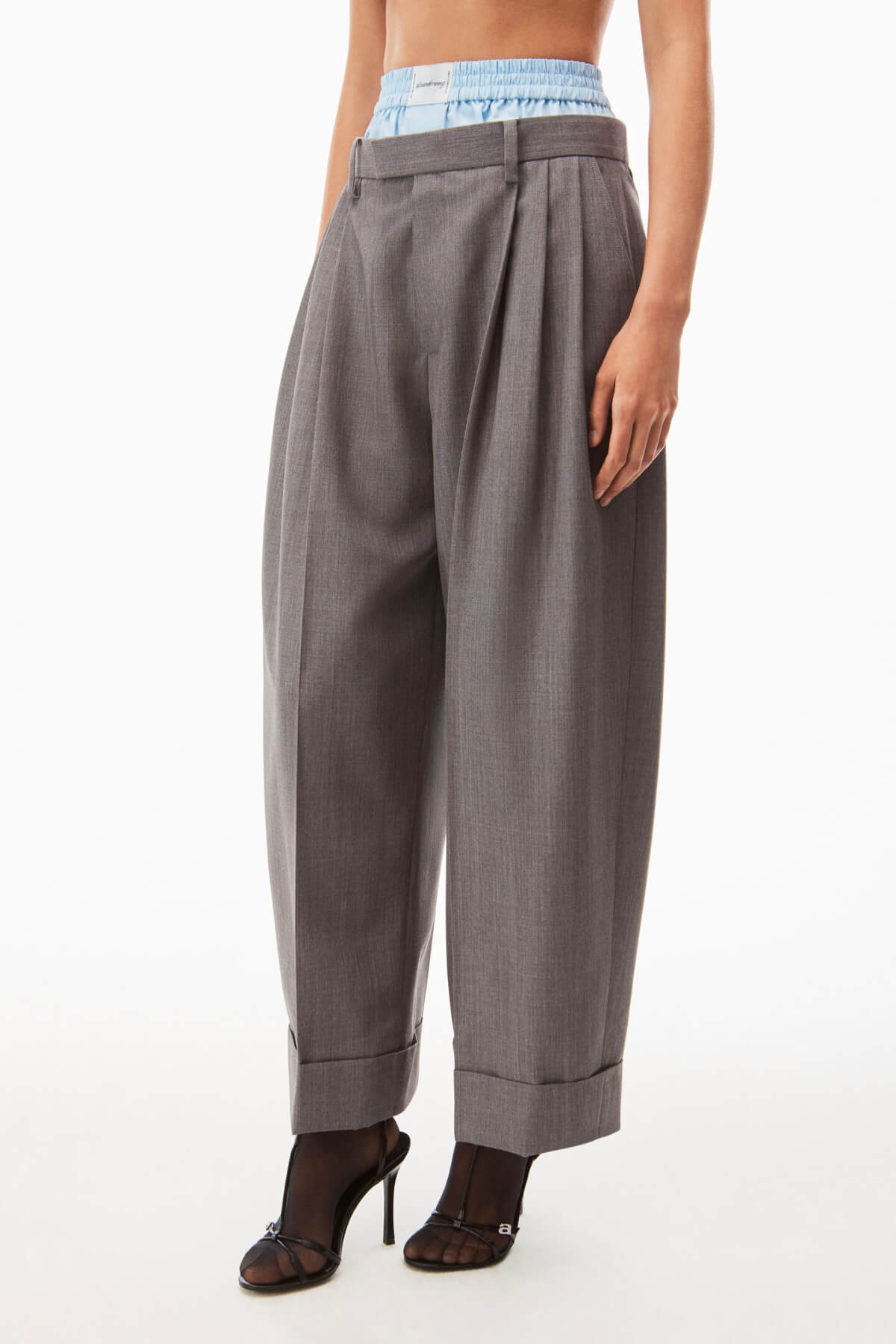 Alexander Wang Layered Tailored Trouser - Grey