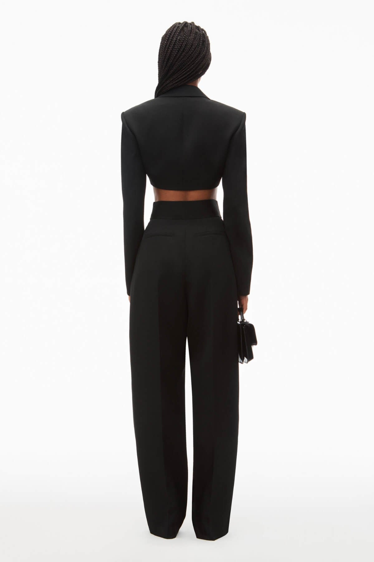 Alexander Wang Cropped Tuxedo Blazer - Black