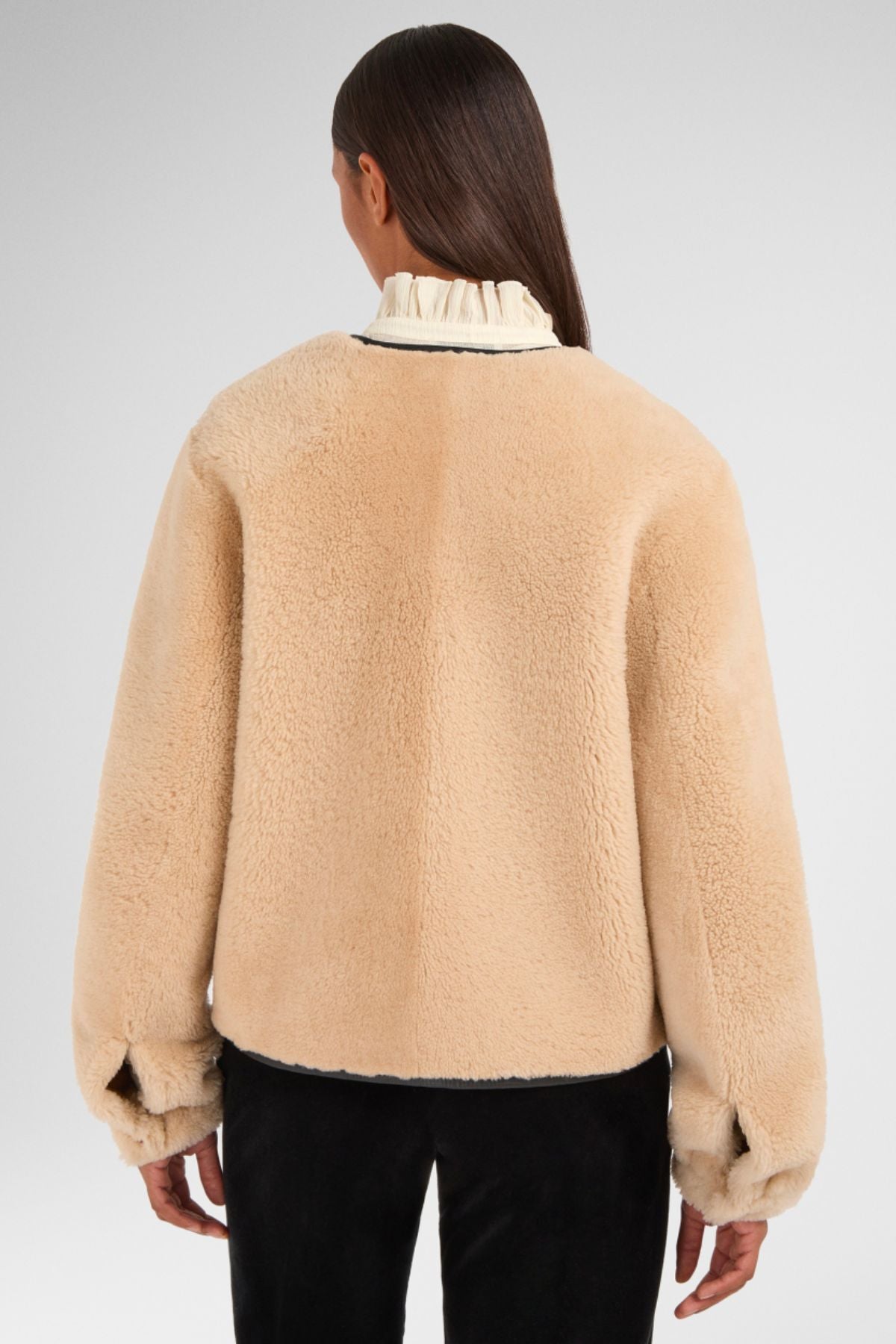 Blazé Milano Tatoosh Gliss Shearling Bolero - Cognac