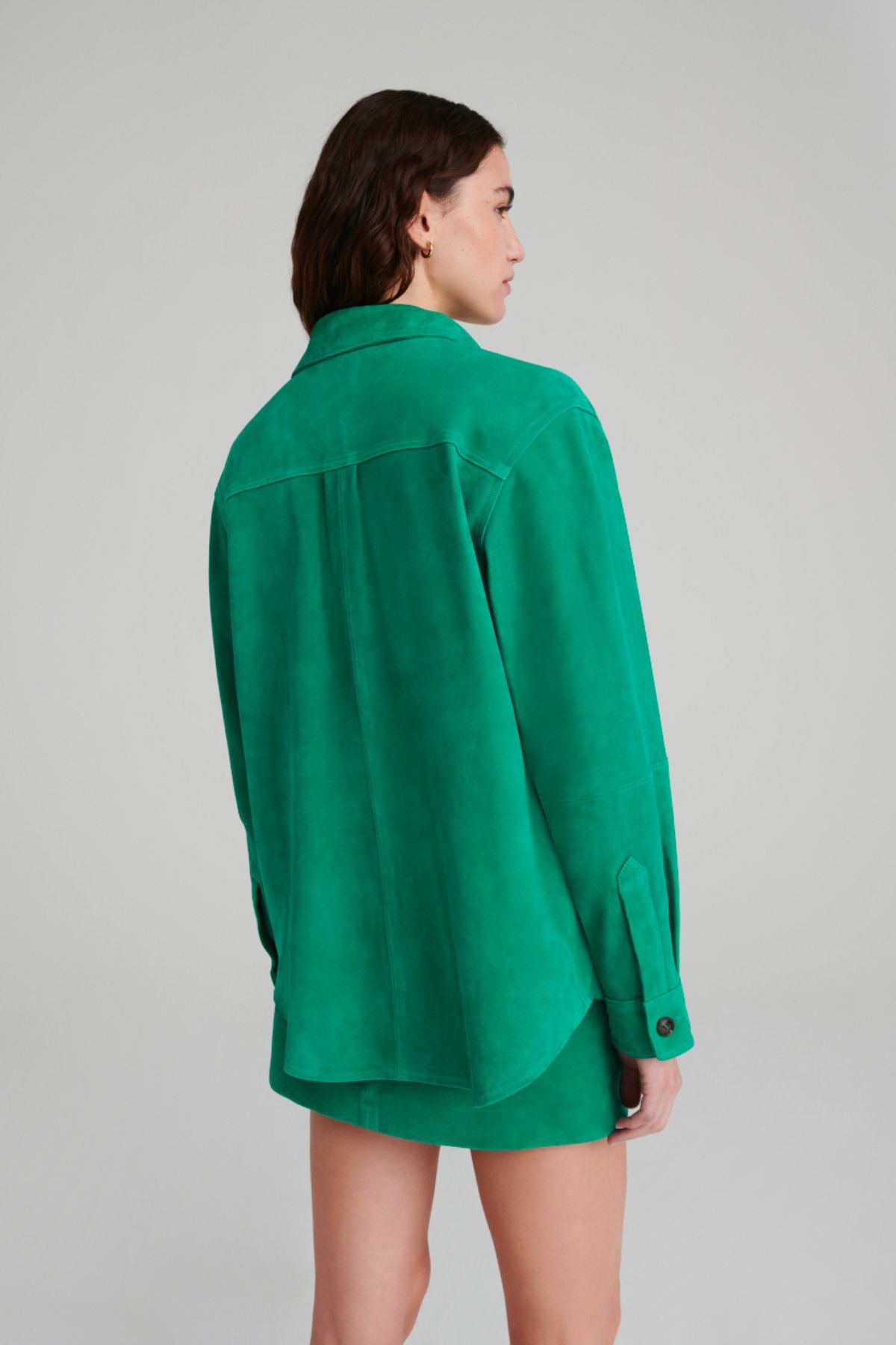 Blazé Milano Viva Berber Suede Shirt - Emerald