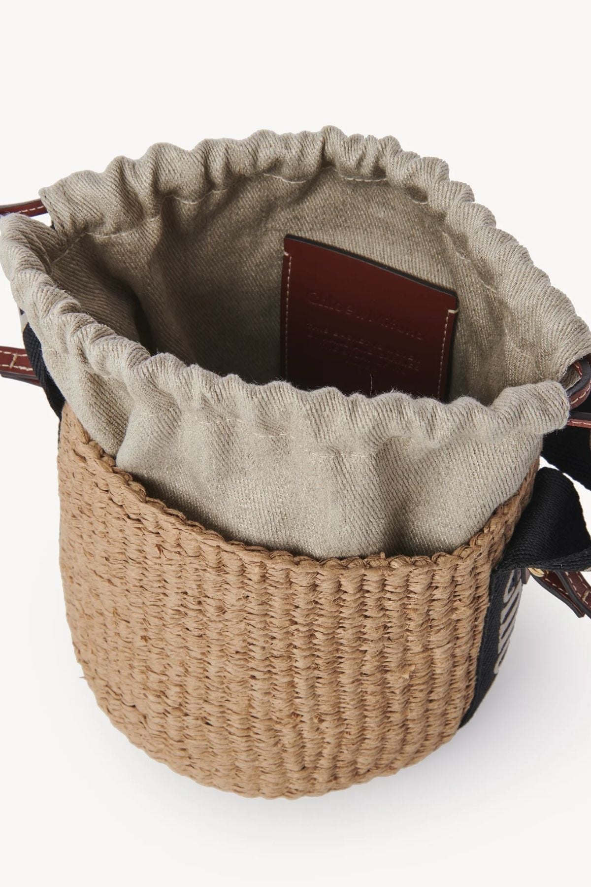 Chloé Small Woody Basket Bag - Black/ Beige