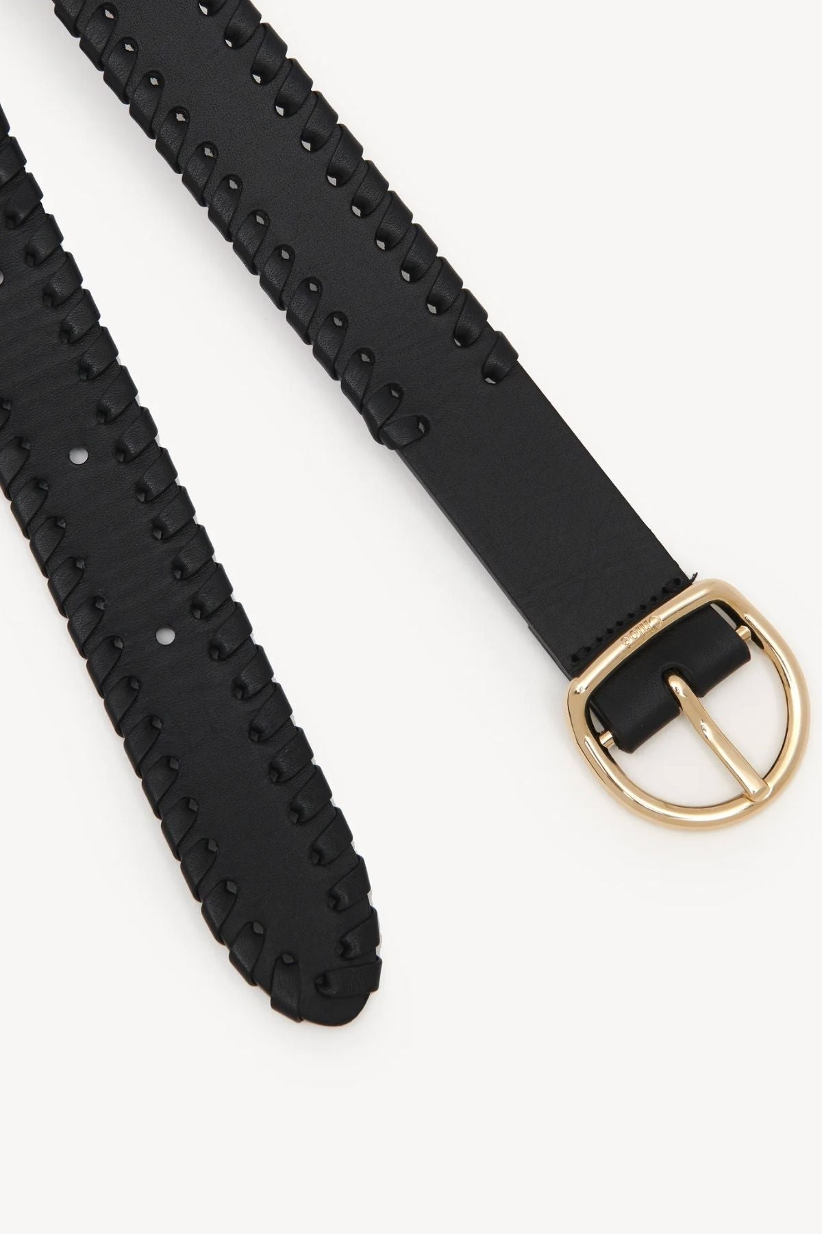Chloé Mony Leather Belt - Black
