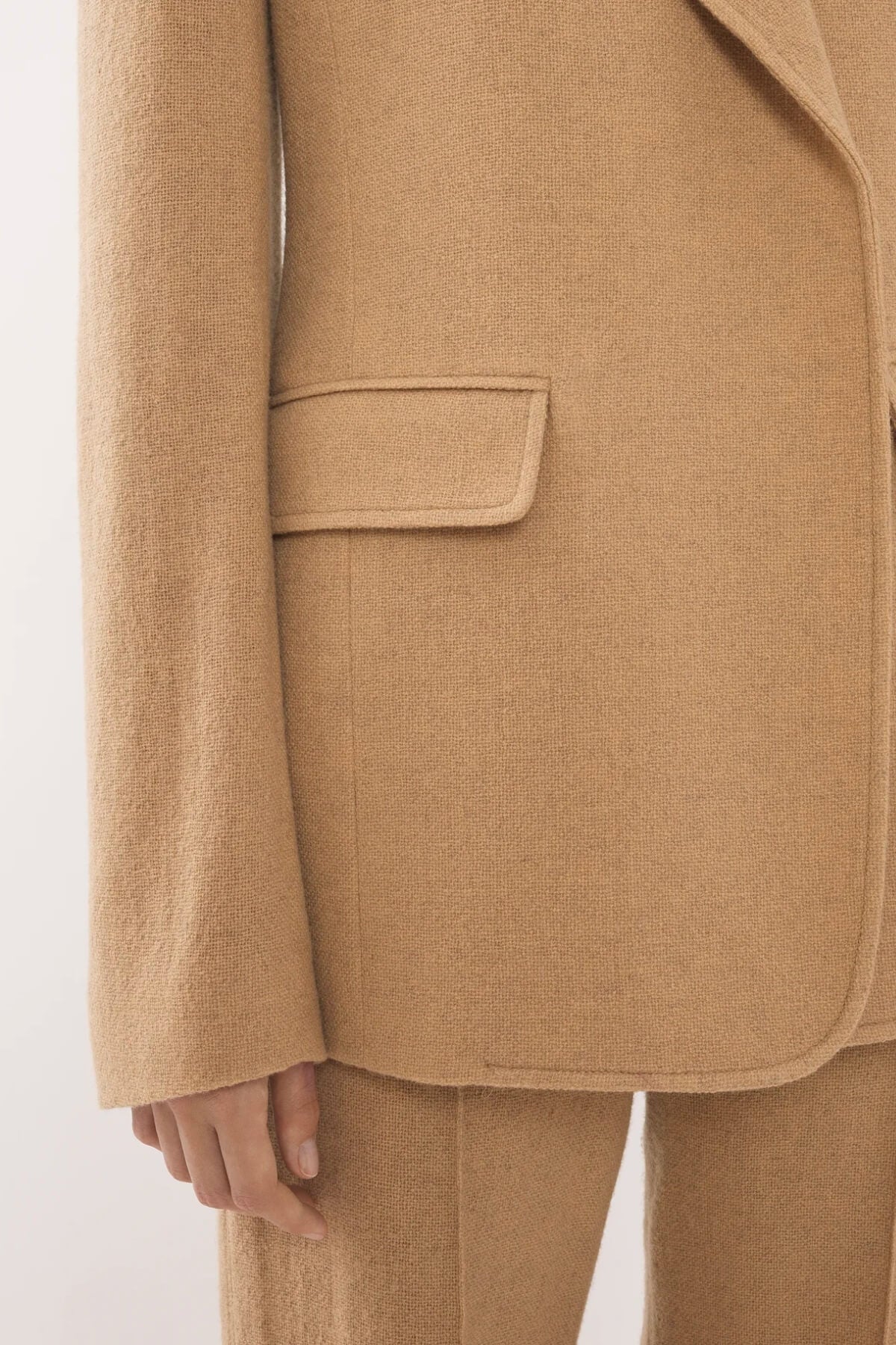 Chloé Buttonless Tailored Blazer - Worn Brown