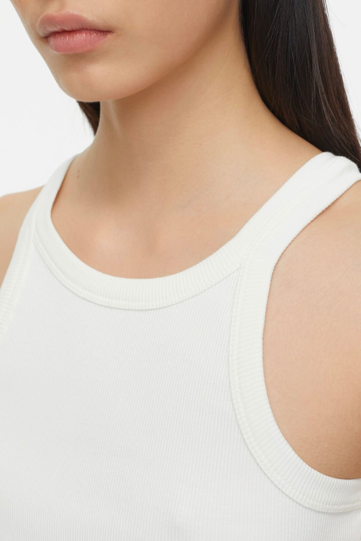 Closed  Racer Top - Ivory