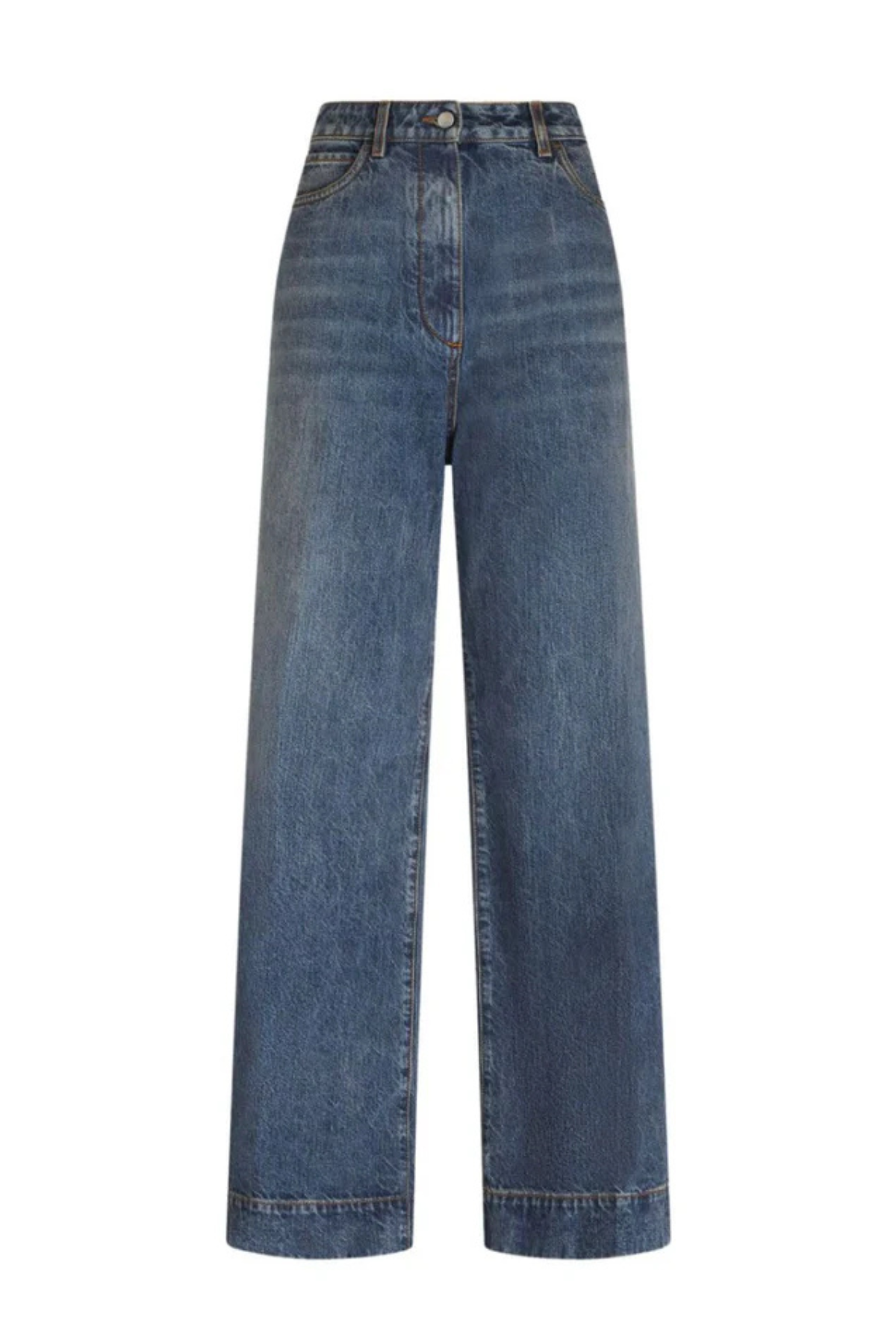Etro Pegaso Wide Leg Jean - Navy Blue