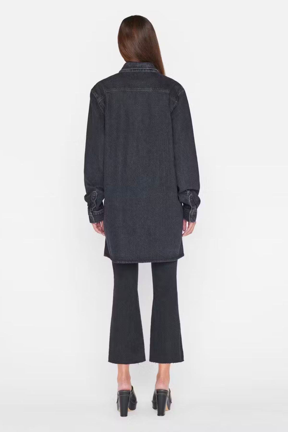 Frame Denim The A-Line Shirt Dress - Pompeii Clean