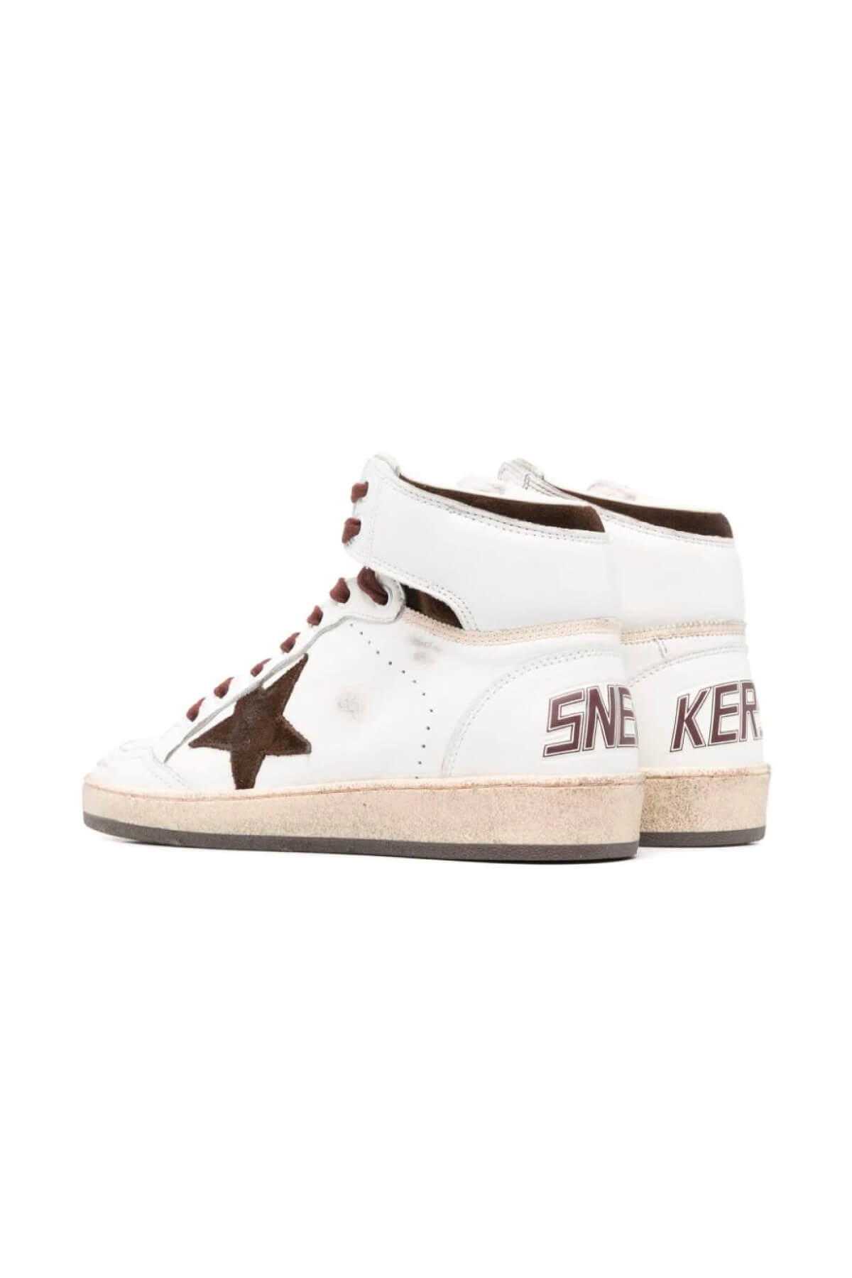 Golden Goose Sky Star Sneakers - White/ Beige/ Chocolate Brown