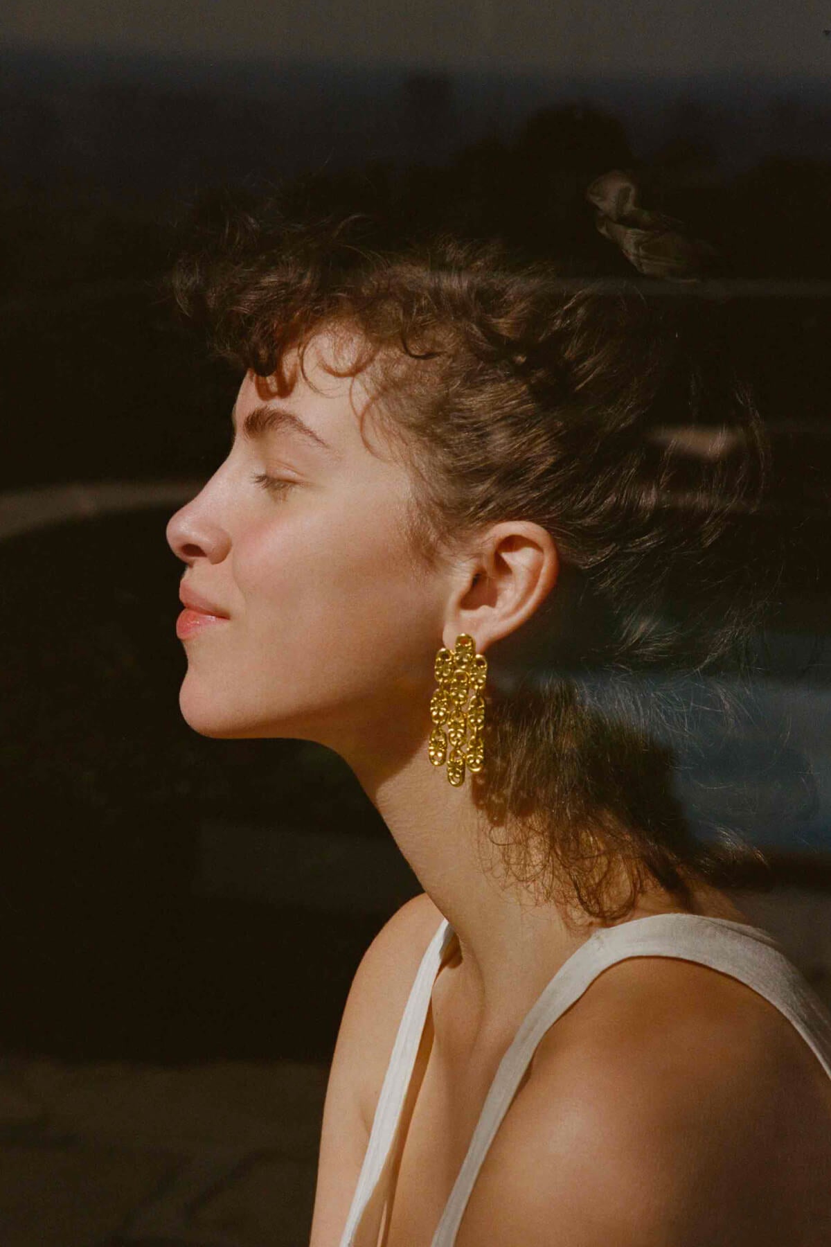 Gold Plated dangling earrings Aurelie Bidermann