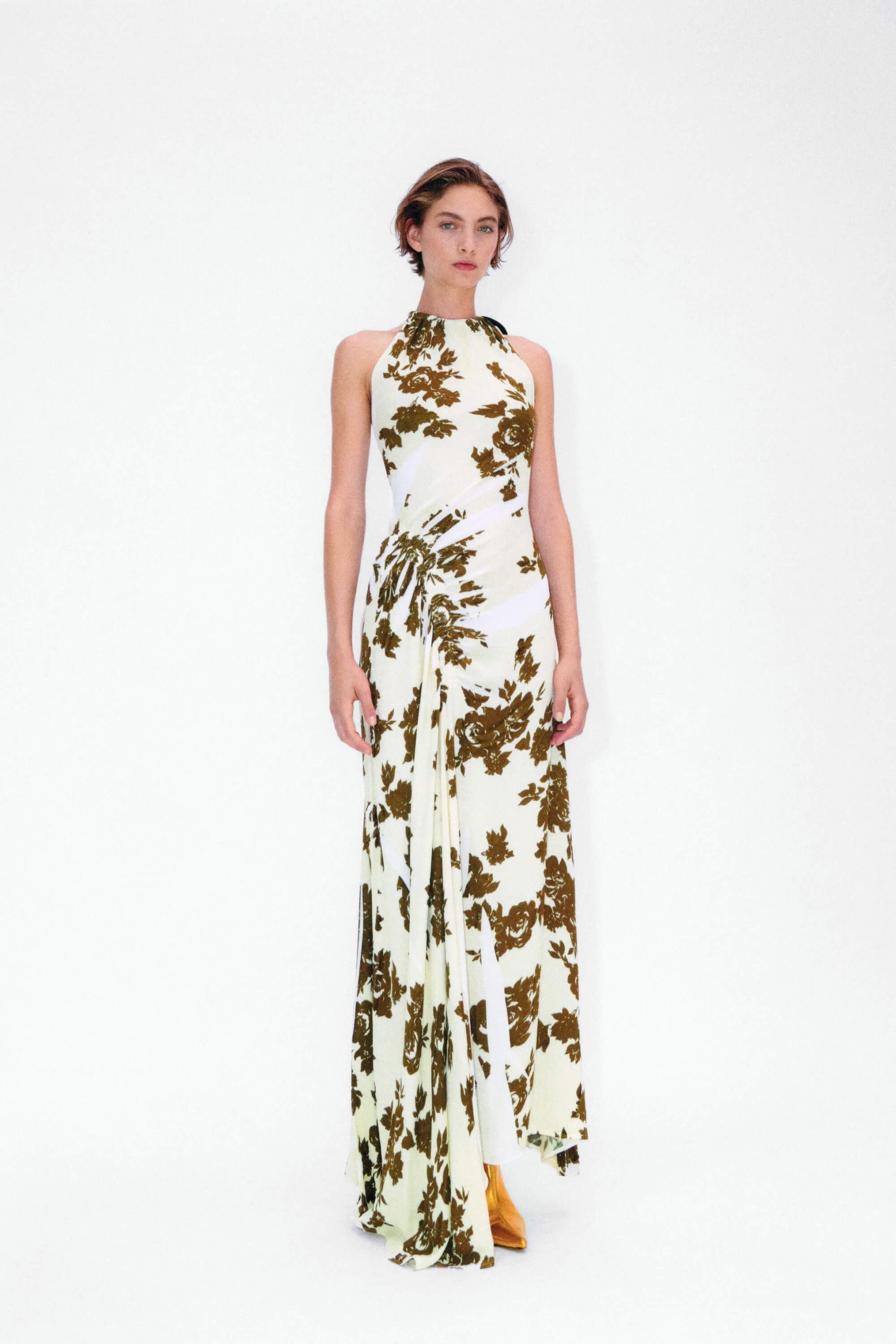 Proenza Schouler Floral Print Silk Maxi Dress
