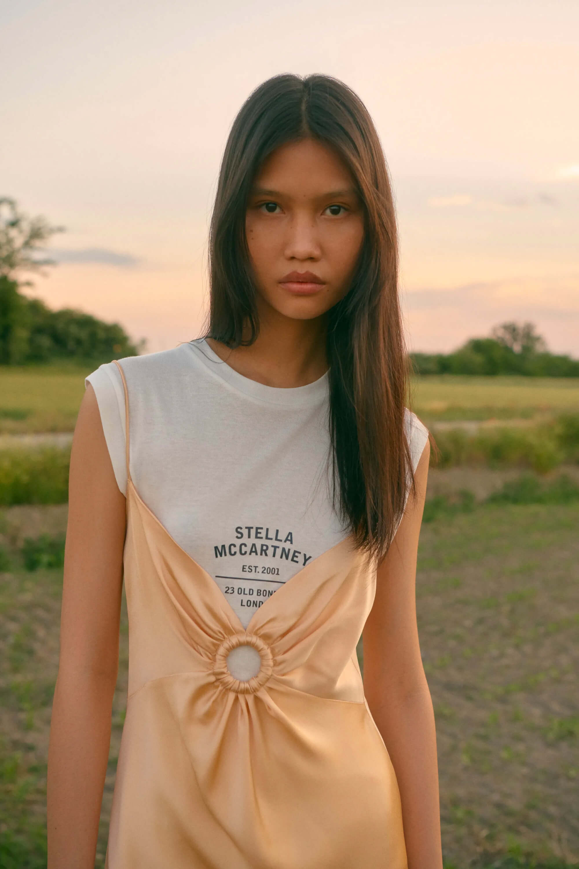 Designer logo tank t-shirt from Stella McCartney