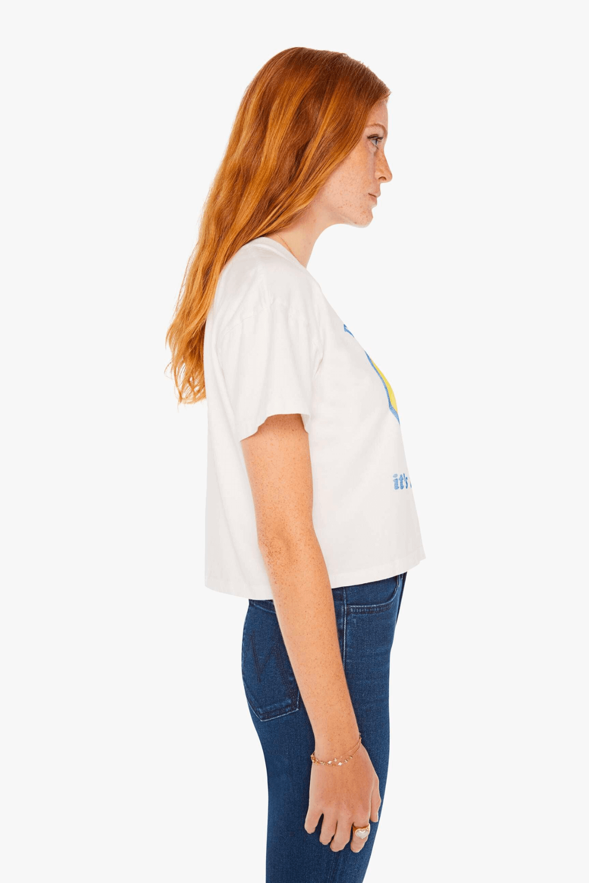 Mother Denim The Grab Bag Crop T-Shirt - Don't Worry