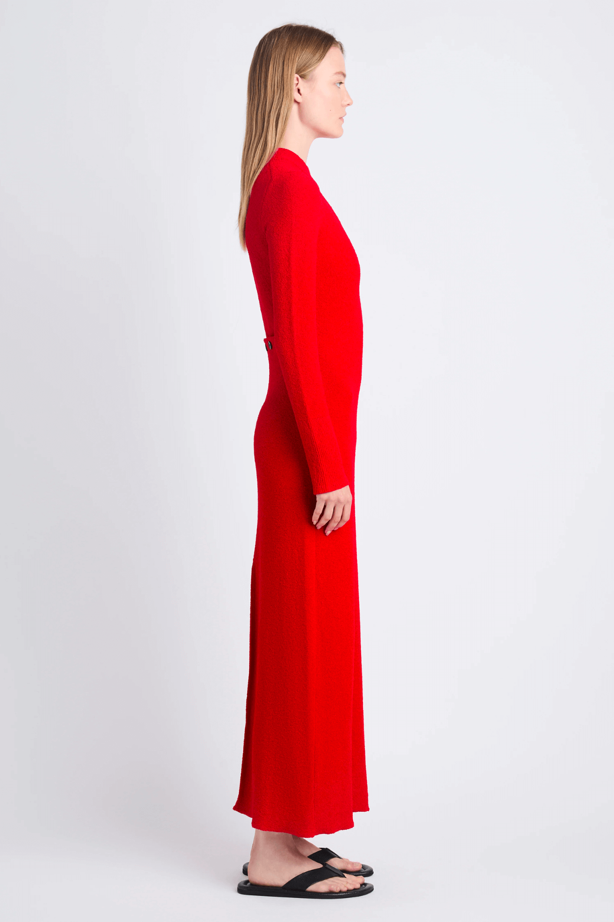 Proenza Schouler Lara Boucle Knit Dress - Red
