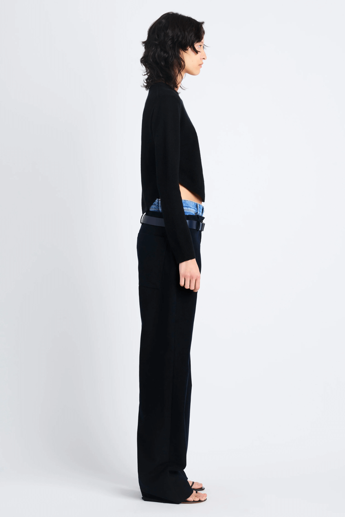 Proenza Schouler Stella Monogram Cashmere Sweater - Black