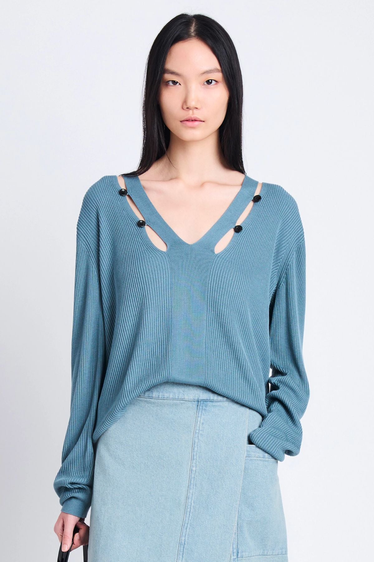 Proenza Schouler White Label Elsie Knit Sweater - Juniper