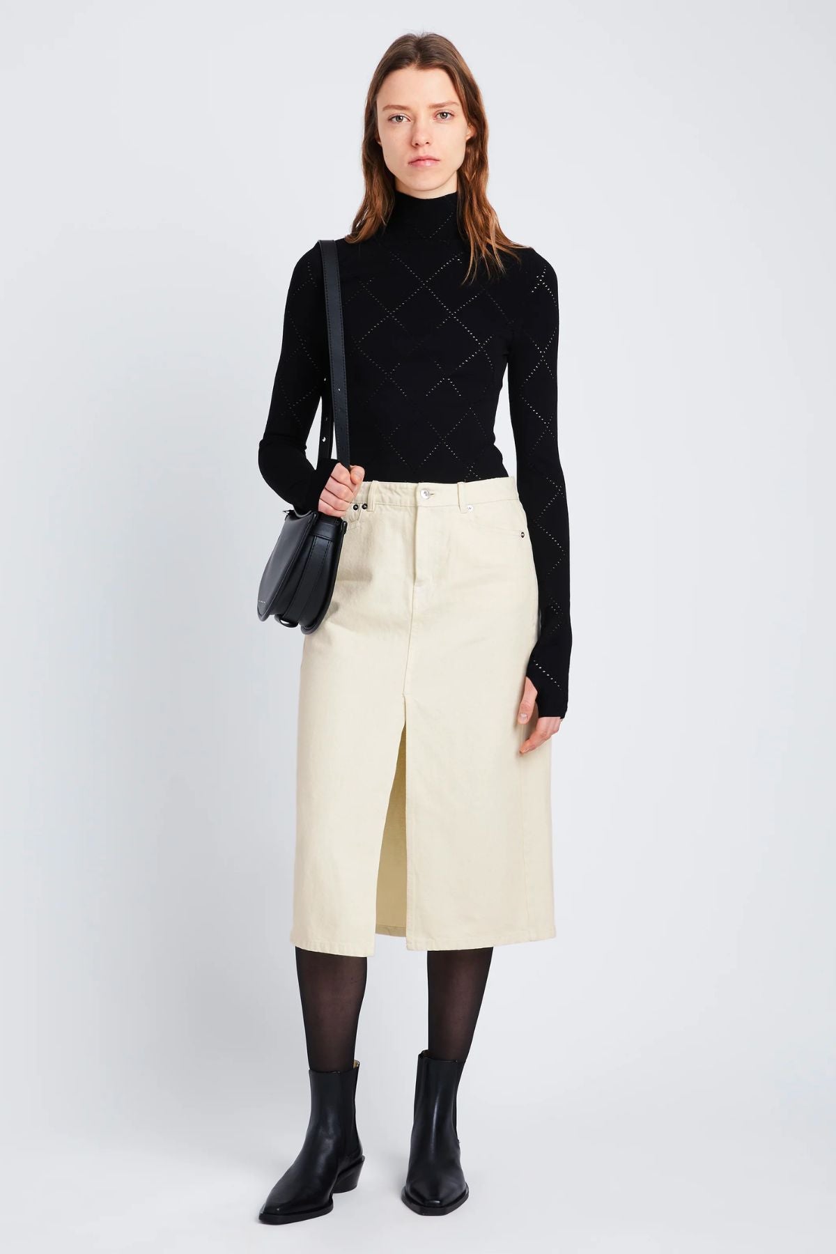 Proenza Schouler White Label Sloan Skirt - Parchment