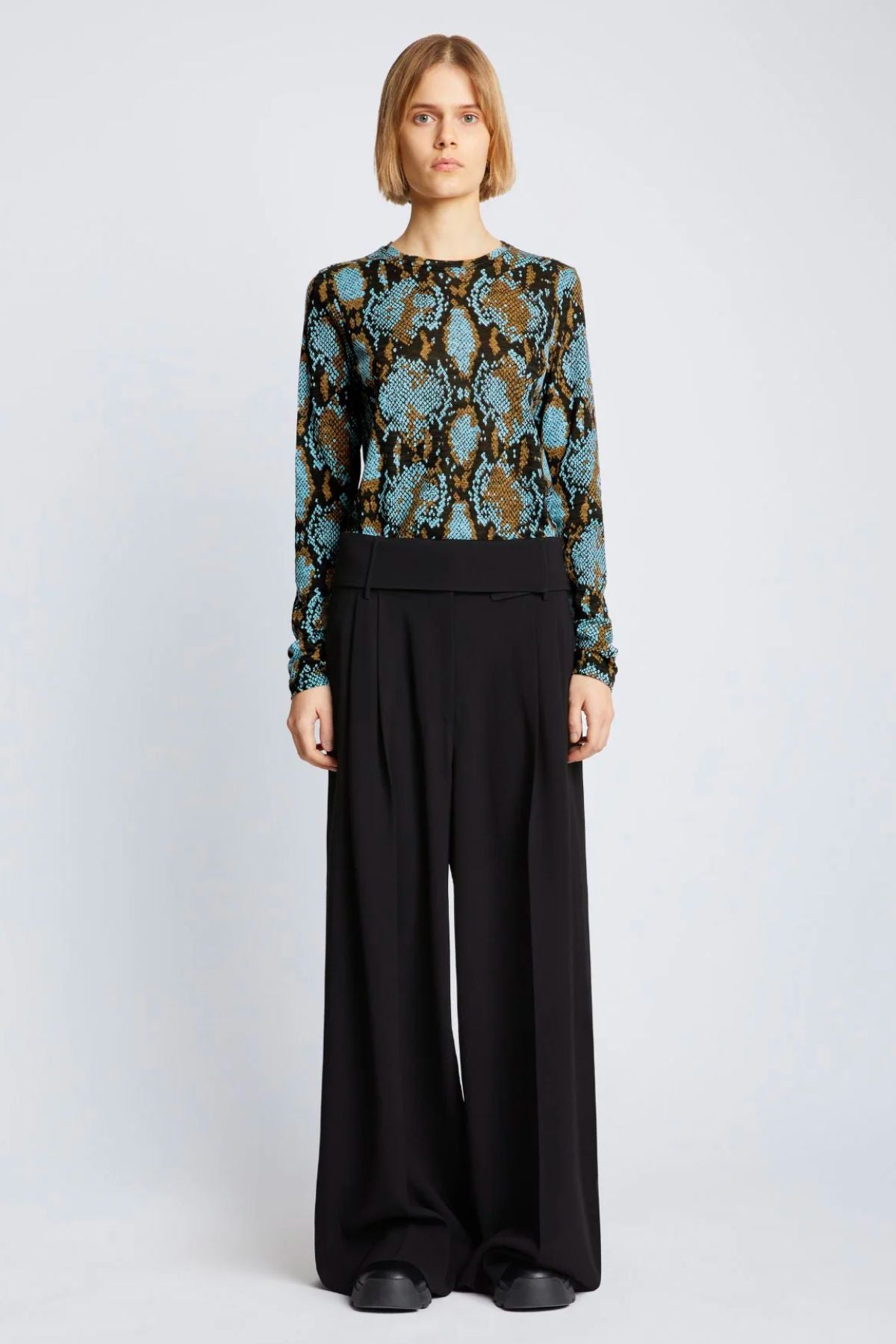 Proenza Schouler Snake Print Tissue T-Shirt - Black Multi