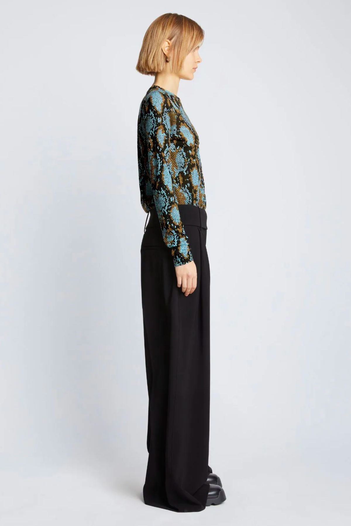 Proenza Schouler Snake Print Tissue T-Shirt - Black Multi