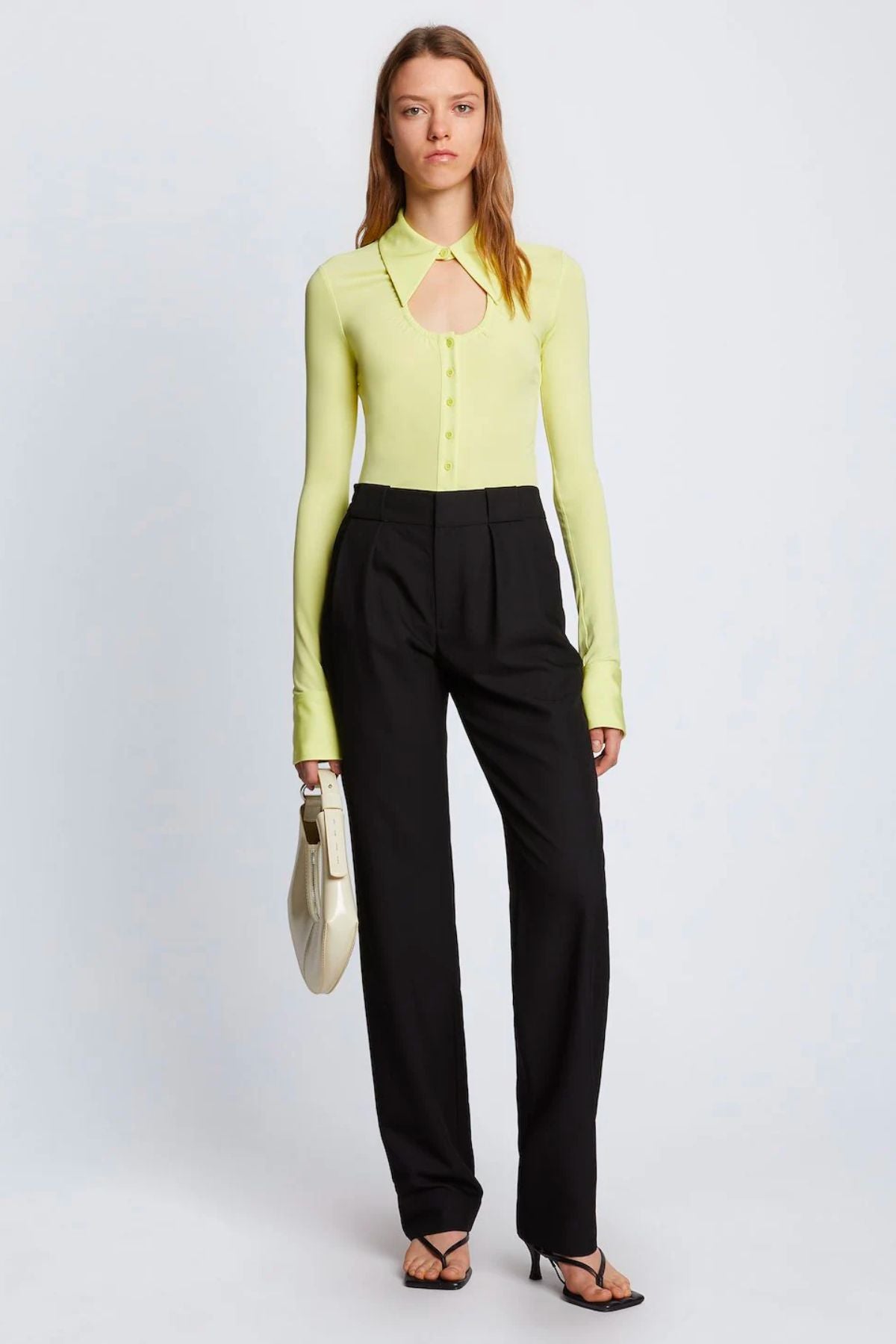 Proenza Schouler White Label Drapey Suiting Trouser - Black