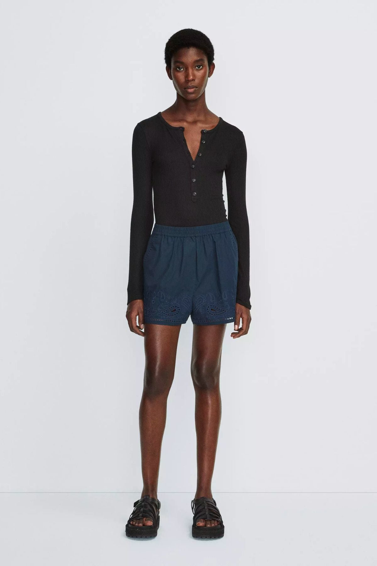 Rag & Bone Maye Embroidered Short - Salute Paisley