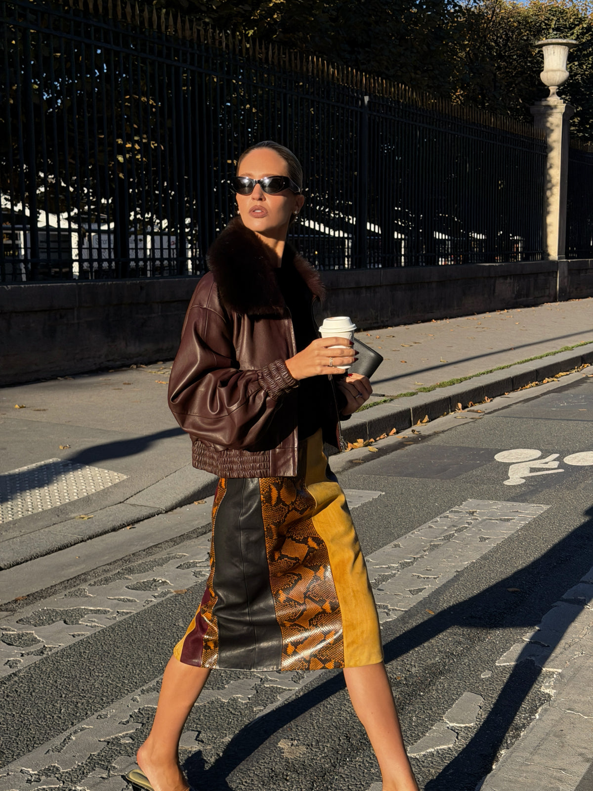 Saasha Burns in Paris wearing GRACE