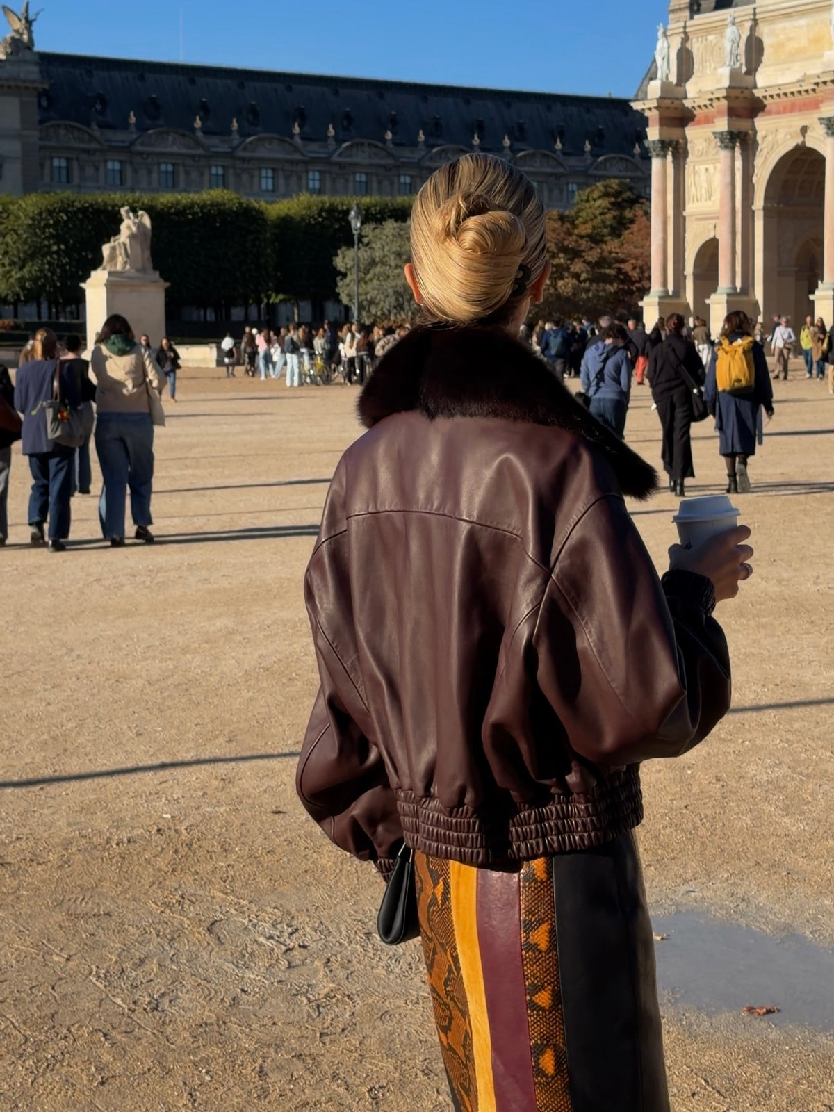 Saasha Burns in Paris wearing GRACE