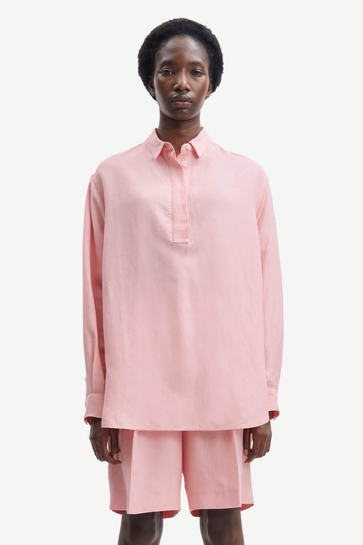 Samsøe Samsøe Alfrida Oversize Shirt - Coral Cloud