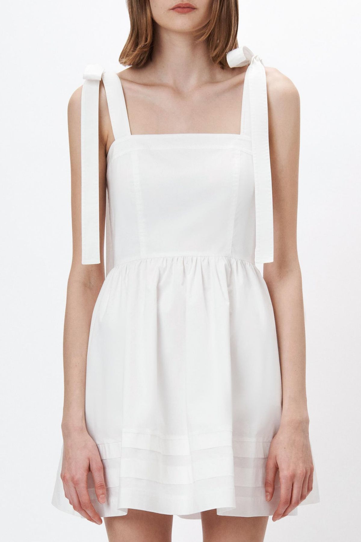 Simkhai Kammy Cotton Poplin Mini Dress - White