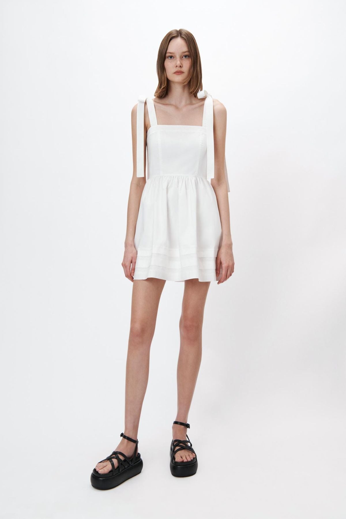 Simkhai Kammy Cotton Poplin Mini Dress - White