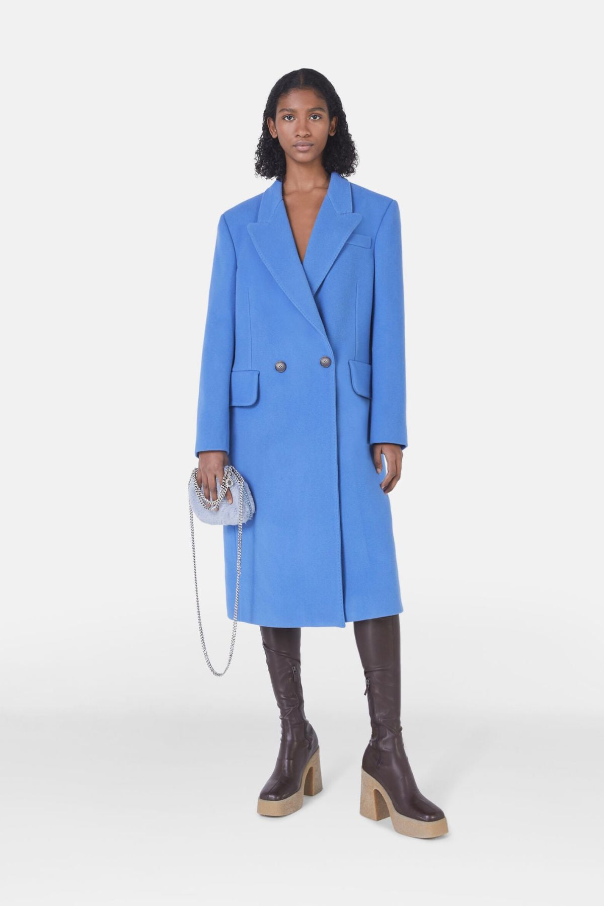 Stella McCartney Double-Breasted Coat - Cornflower Blue