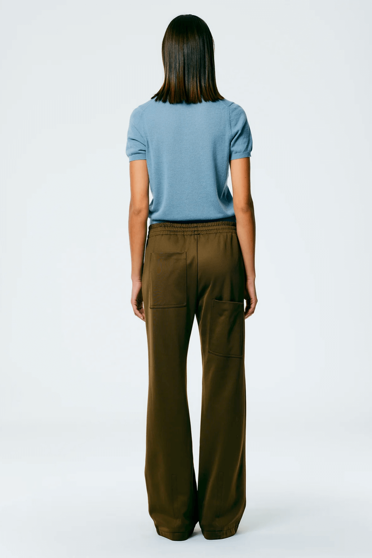 Tibi Active Knit Scottie Jogger Pant - Wood