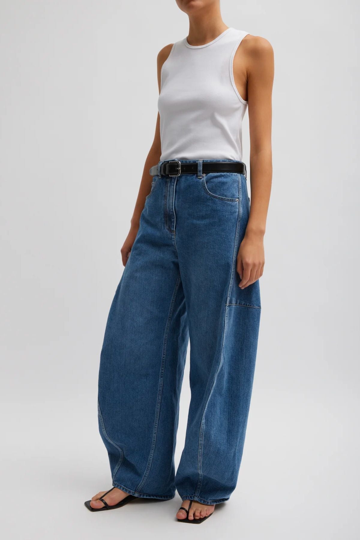 Tibi Classic Wash Denim Sid Jean - Classic Blue