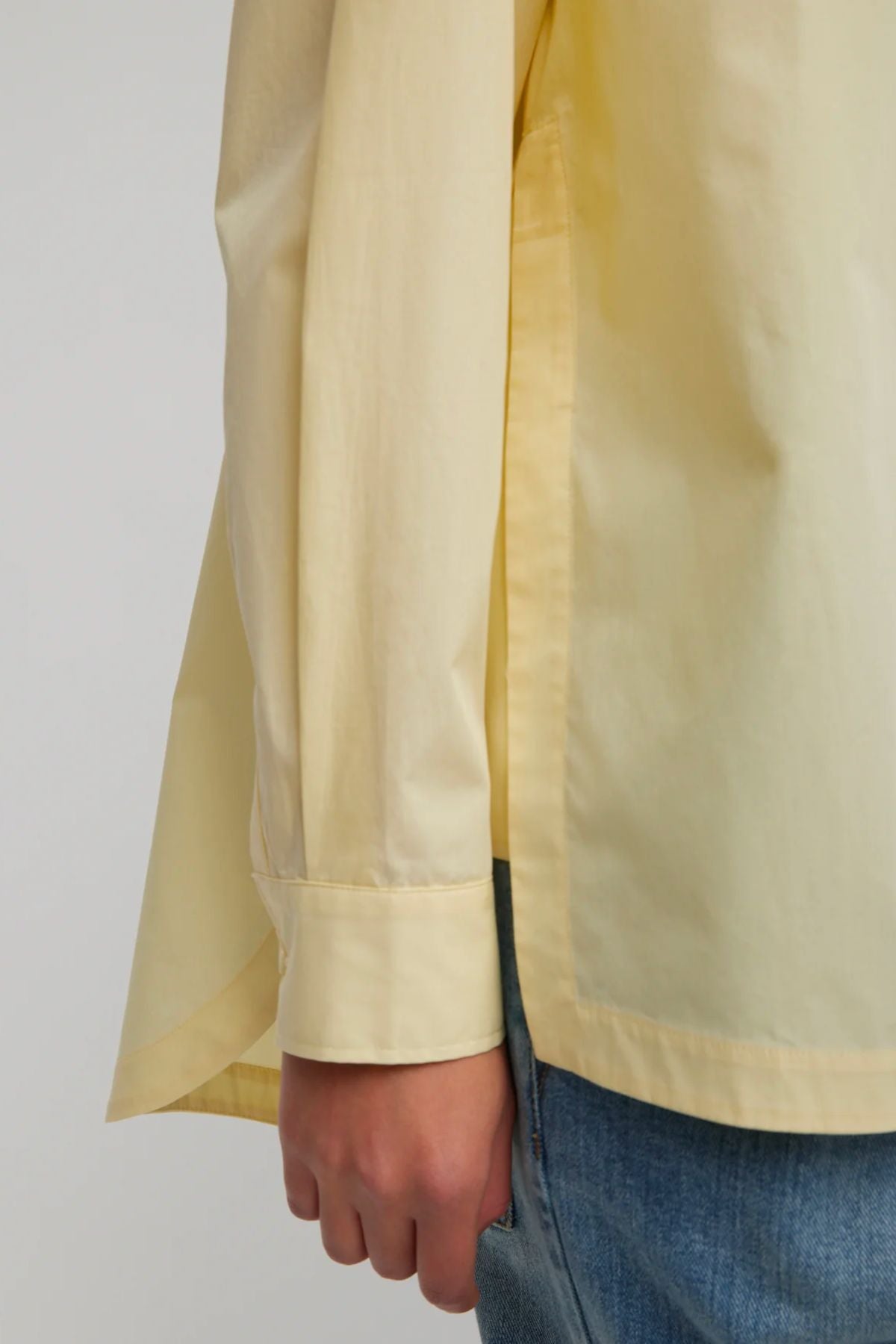 Tibi Gabe Oversized Shirt - Lemon Ice