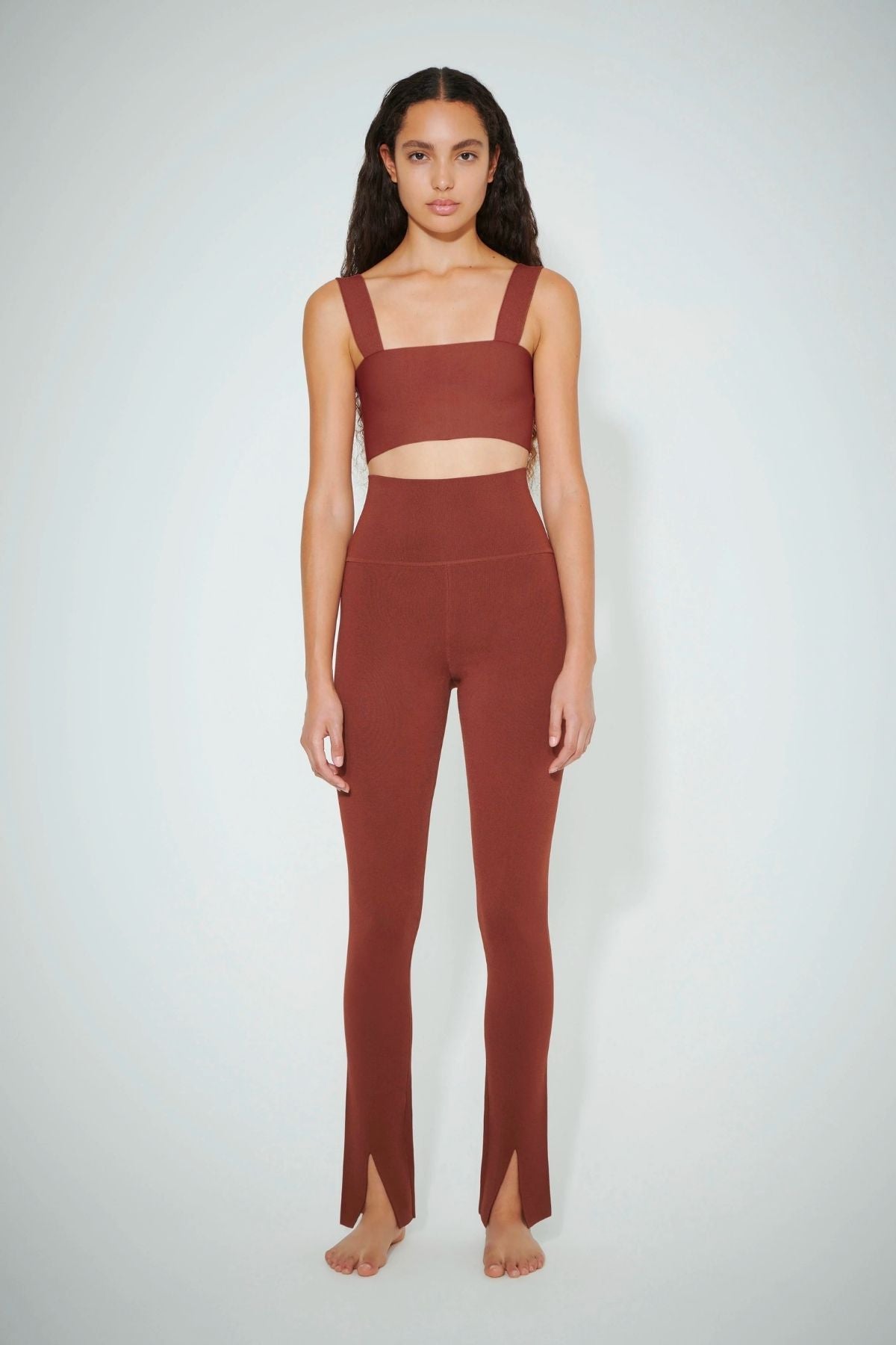 Victoria Beckham VB Body Strap Bandeau Top - Brown