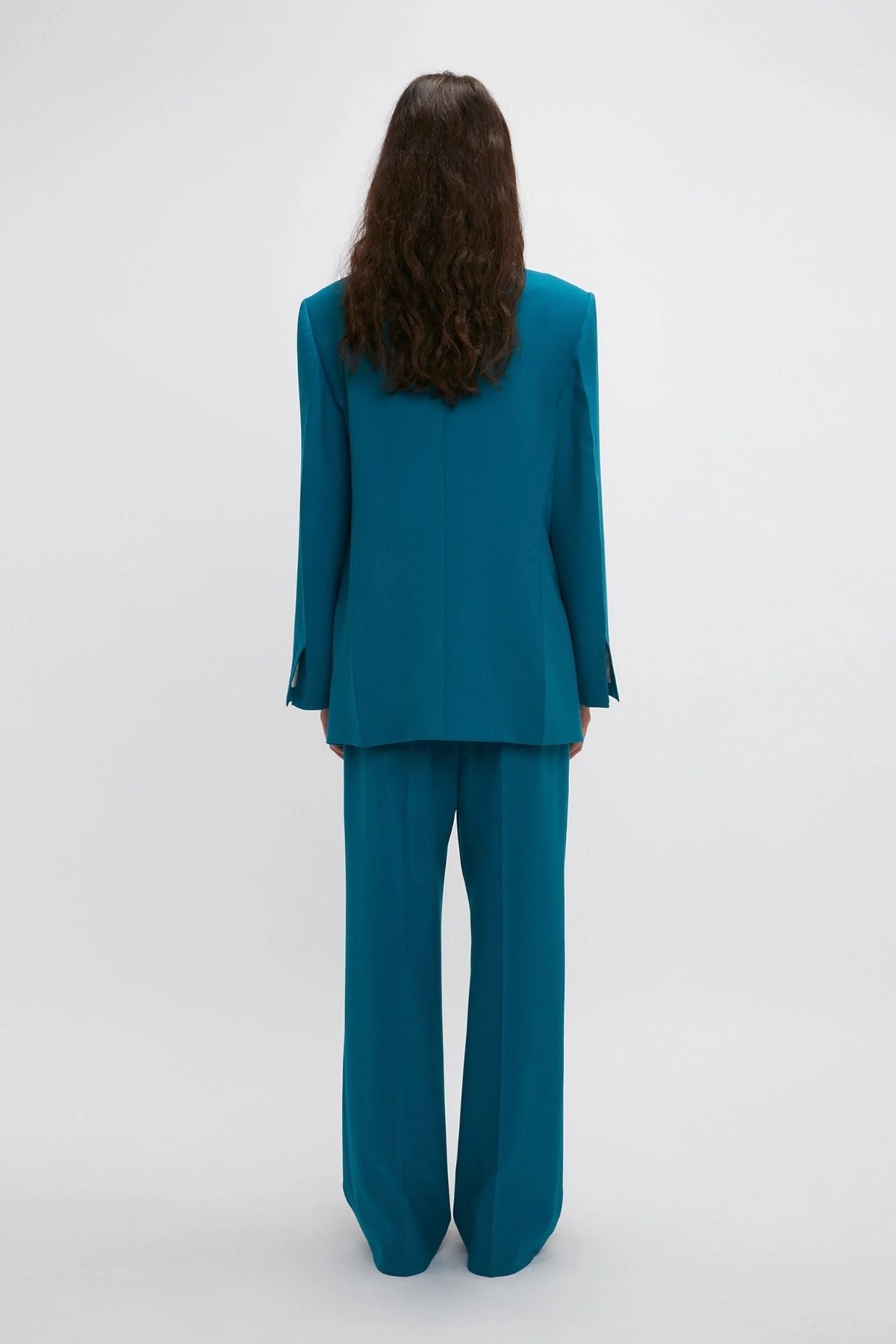 Victoria Beckham Peak Lapel Jacket - Petroleum