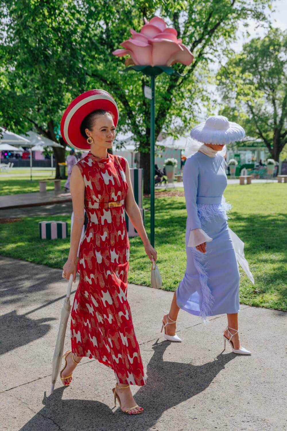 Women in Dresses at Melbourne Cup Carnival
