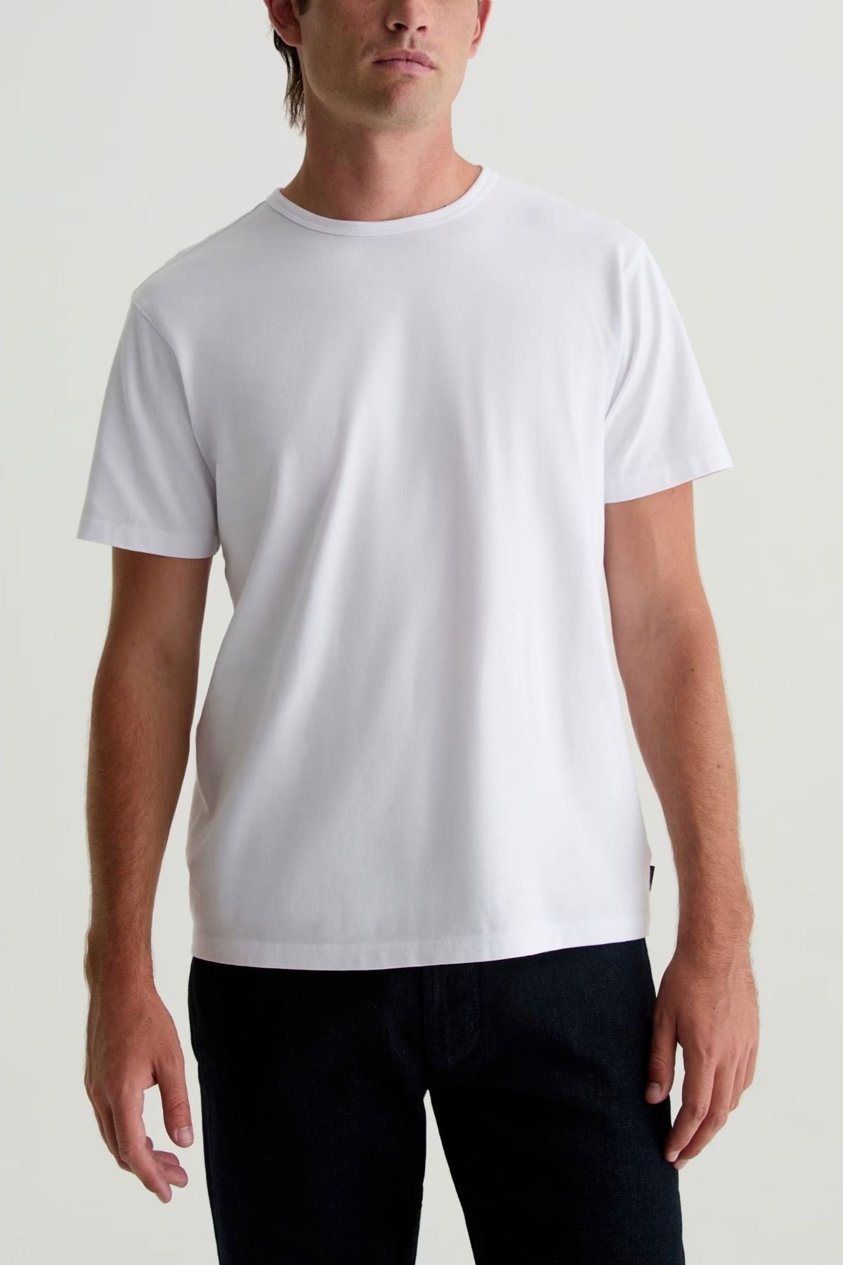 AG Denim Bryce Crew - True White