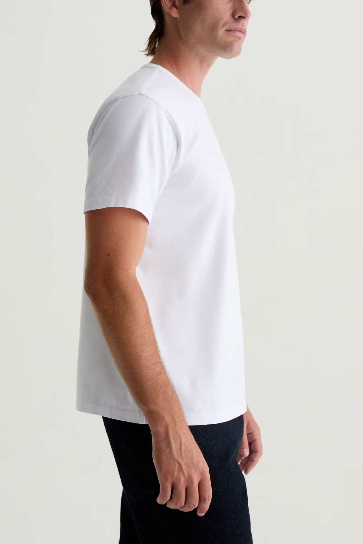 AG Denim Bryce Crew - True White
